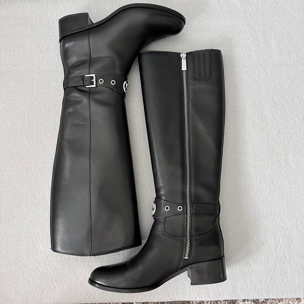 MICHAEL Michael Kors Women’s Heather Leather Almond Toe Tall Riding Boots Size 6 - Picture 9 of 16